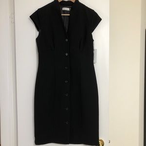 CALVIN KLEIN Black Button Up Dress
